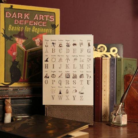 Carte 2 volets Alphabet Harry Potter - La Muchette
