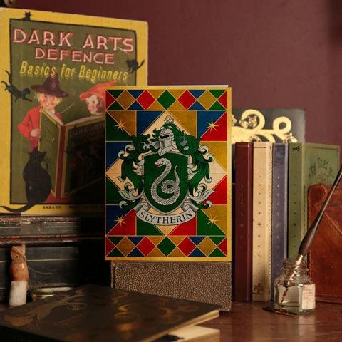 Carte 2 volets Blason Serpentard - La Muchette