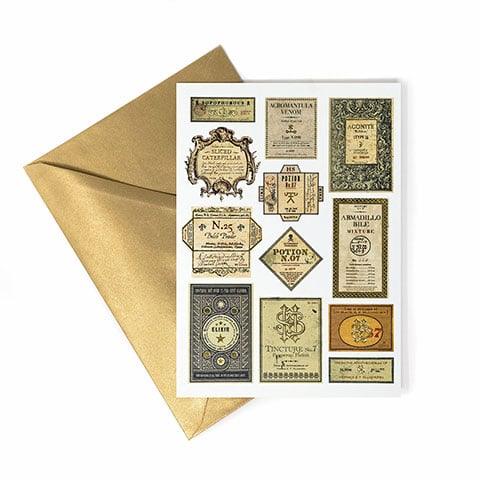 Carte 2 volets Labels de potions - La Muchette