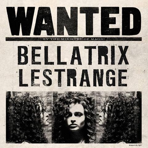 Carte de voeux lenticulaire Bellatrix Lestrange Wanted - La Muchette