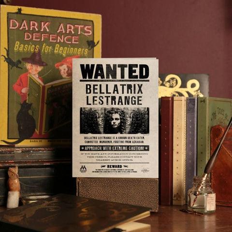 Carte de voeux lenticulaire Bellatrix Lestrange Wanted - La Muchette