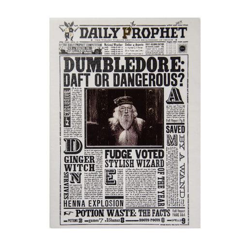Carte de voeux lenticulaire Dumbledore - Daft or dangerous ? - La Muchette