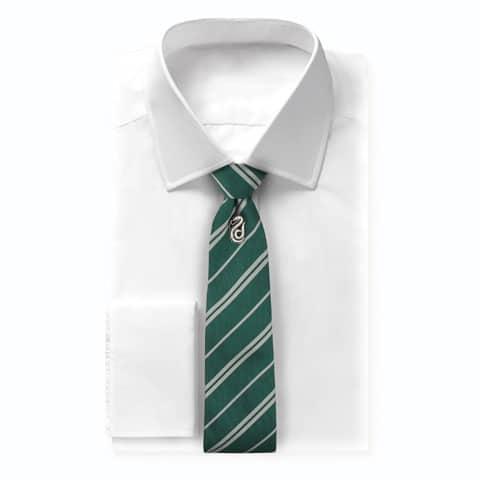 Cravate Deluxe Serpentard avec pin's - La Muchette