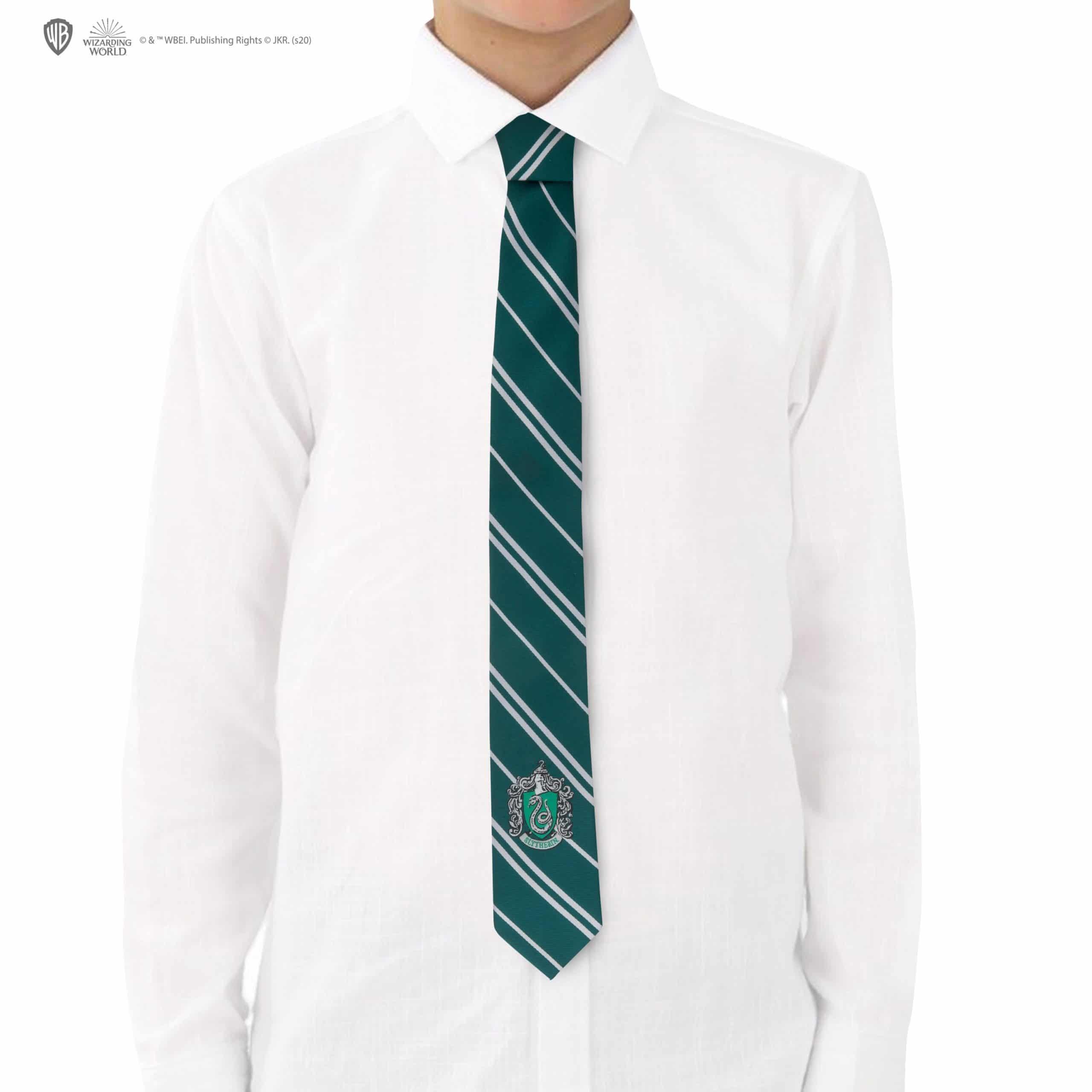 Cravate kid Serpentard - Logo tissé - La Muchette