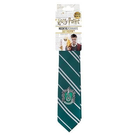 Cravate Serpentard - Logo tissé - Harry Potter - La Muchette