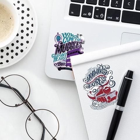 Ensemble de 55 stickers Harry Potter - La Muchette