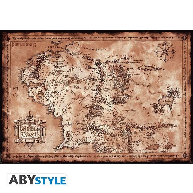 Lord of the Rings - Poster "Carte" roulé filmé (91.5x61) - La Muchette