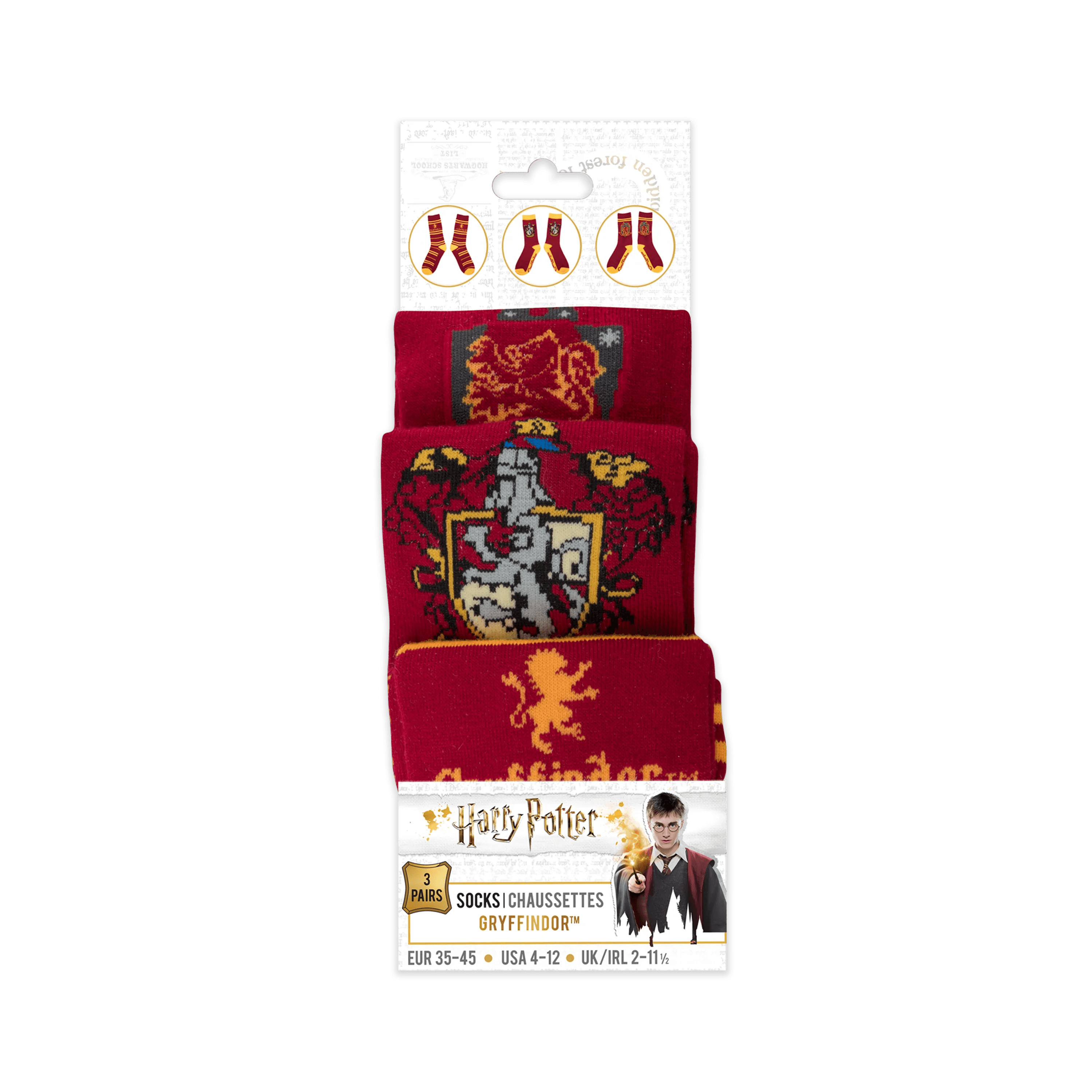Lot 3 paires de Chaussettes Gryffondor - La Muchette