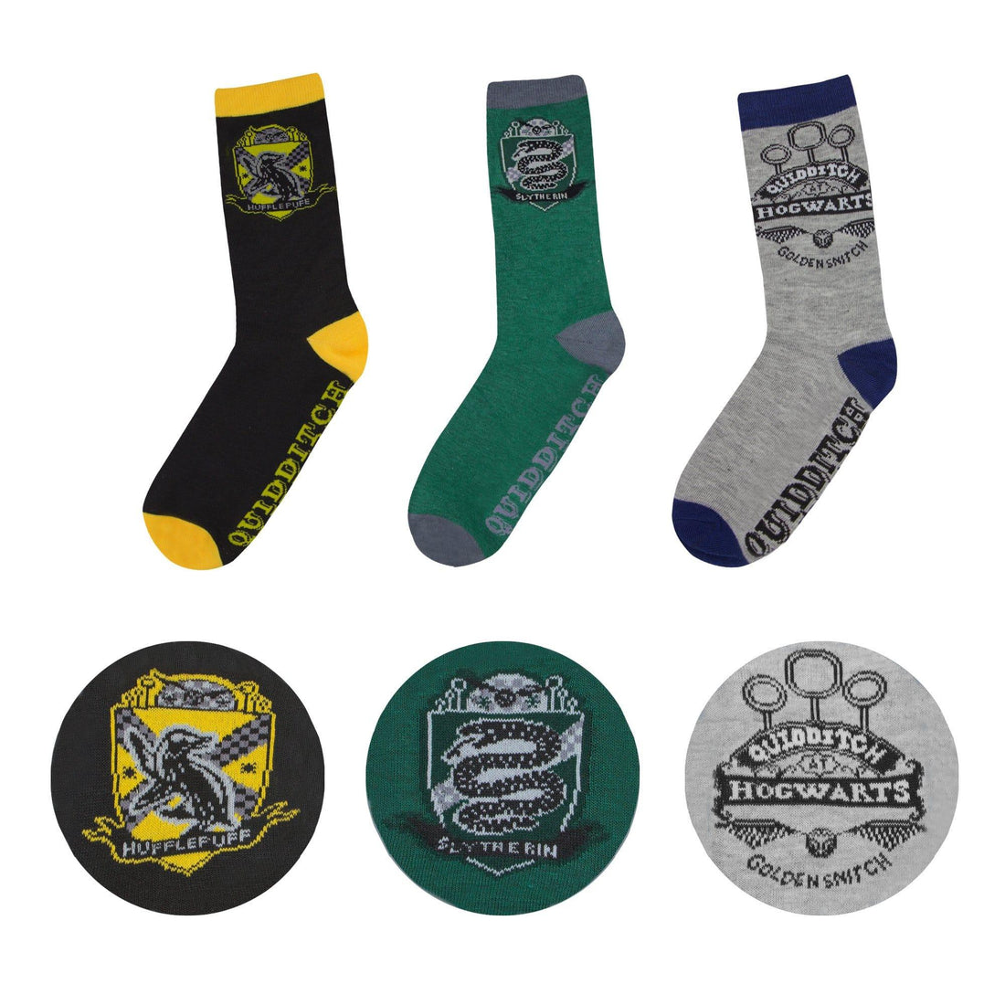 Lot 3 paires de Chaussettes QUIDDITCH HOGWARTS taille Unique - D - La Muchette