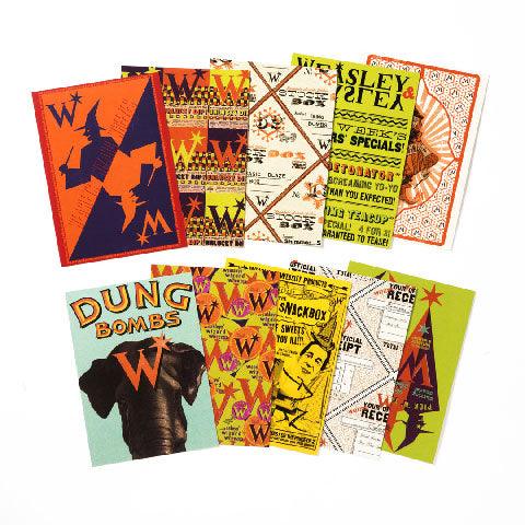 Lot de 20 cartes postales - The Weasleys' Wizard Wheezes Series - La Muchette