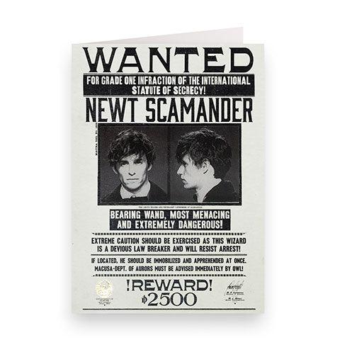 Newt Scamander Wanted Poster - Carte de voeux - La Muchette