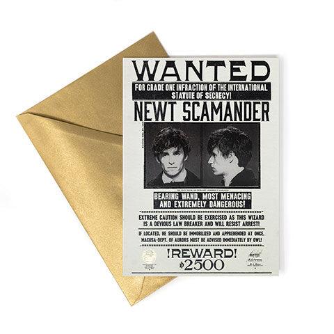 Newt Scamander Wanted Poster - Carte de voeux - La Muchette
