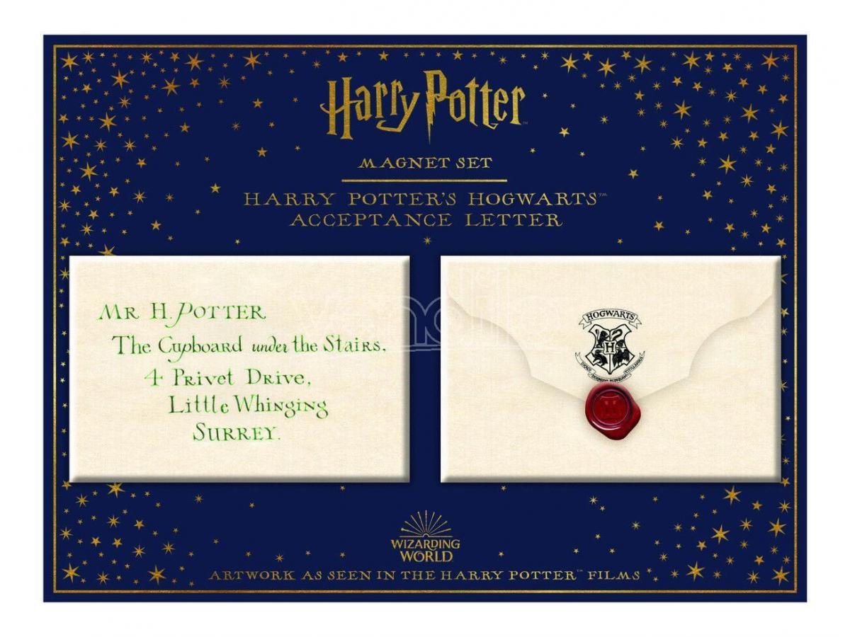 Set de 2 magnets Lettre d'acceptation d'Harry Potter à Poudlard - La Muchette