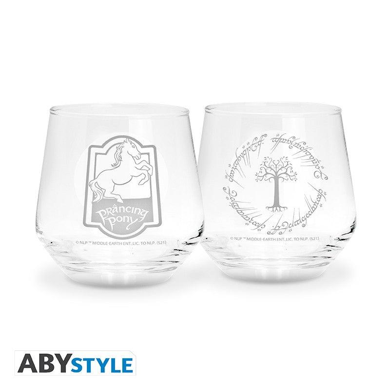 Set de 2 verres Poney Fringant & Arbre Gondor - La Muchette