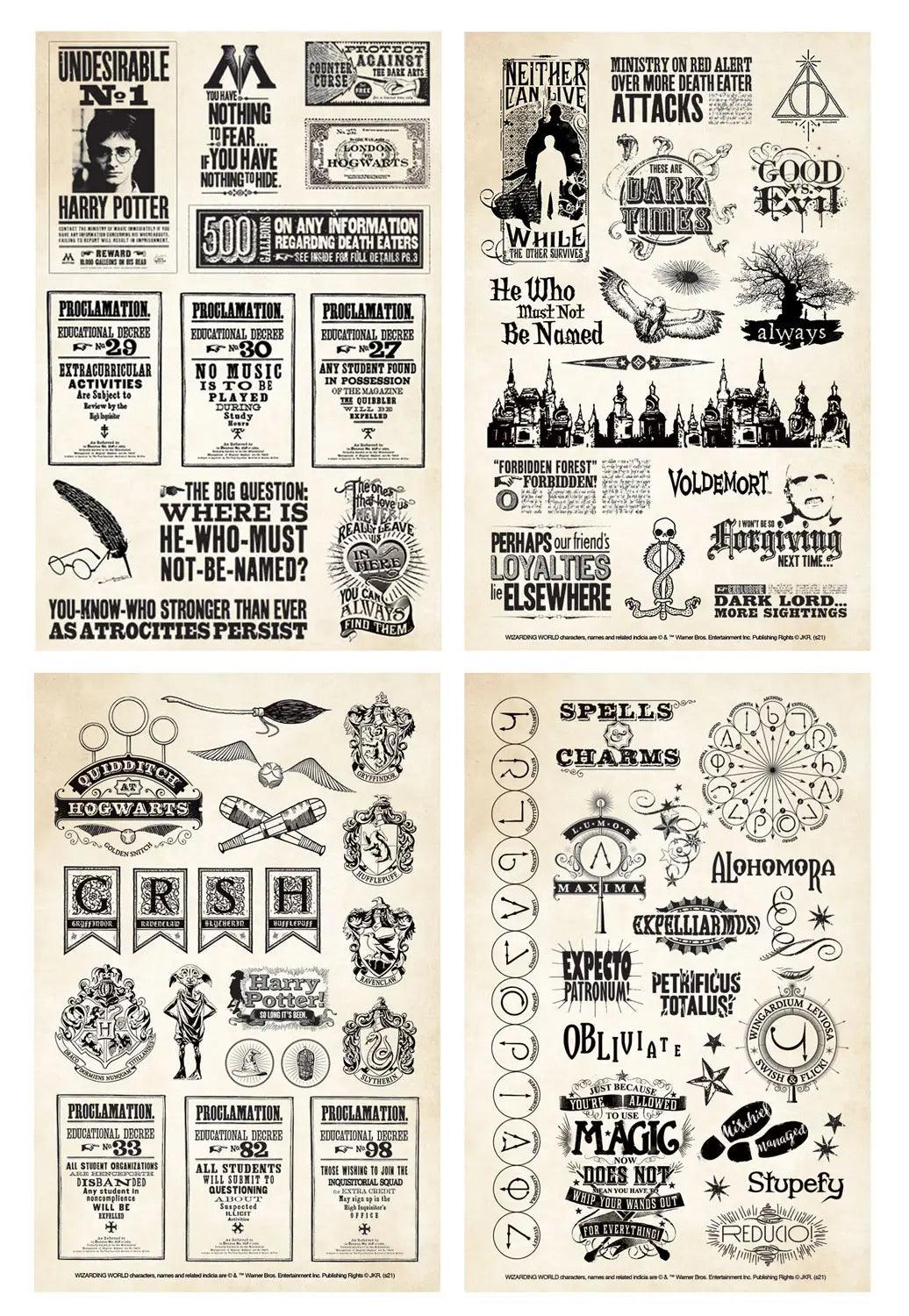 Stickers Journaux et Proclamations - 4 feuilles - La Muchette